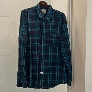 Public Opinion Men’s Long Sleeve Button Down Plaid Shirt